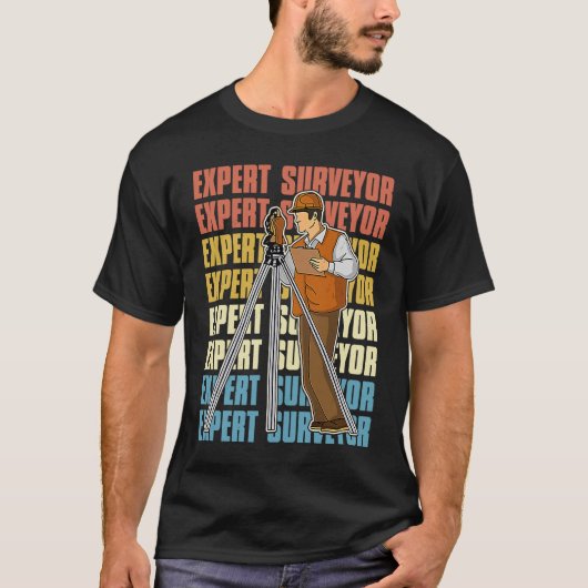 Surveyor geodesy surveying engineer theodolite pro t-shirt (Voorkant)