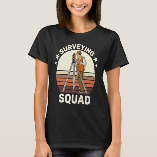Surveyor geodesy surveying engineer theodolite pro t-shirt (Voorkant)