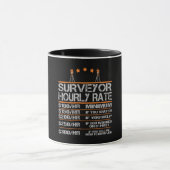 Surveyor Hourly Rate Funny Gift Idea Mok (Midden)