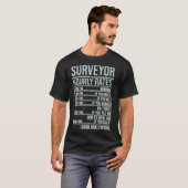 Surveyor Hourly Rates Funny Engineer  T-shirt (Voorkant volledig)