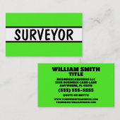 Surveyor Neon Green Visitekaartje (Voorkant / Achterkant)