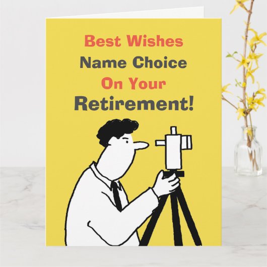 Surveyor Retirement Kaart (Gele Bloem)