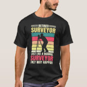 Surveyor Revermoeid Land Survey Retro  Reti T-shirt (Voorkant)