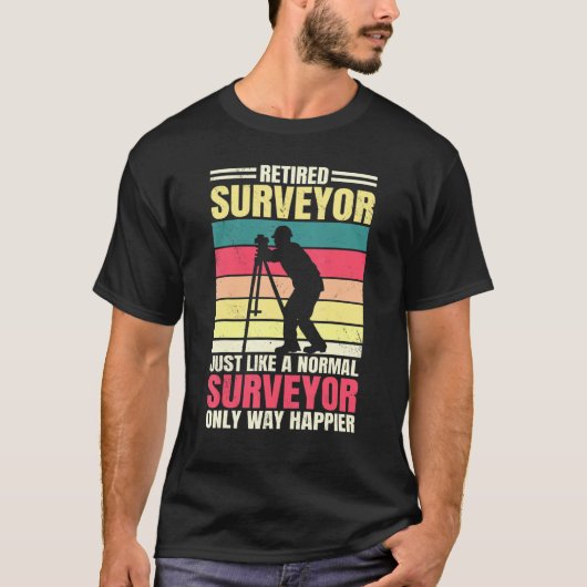 Surveyor Revermoeid Land Survey Retro Reti T-shirt (Voorkant)