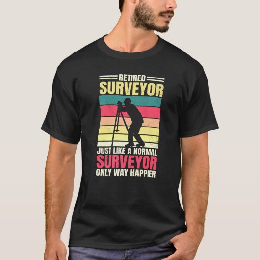Surveyor Revermoeid Land Survey Retro  Reti T-shirt (Voorkant)