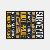 Surveyor Sarcastic Graphic Funny Surveying  Fleece Deken (Voorkant (Horizontaal))