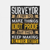 Surveyor Sarcastic Graphic Funny Surveying  Fleece Deken (Voorkant)