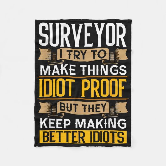 Surveyor Sarcastic Graphic Funny Surveying  Fleece Deken (Voorkant)