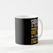 Surveyor Sarcastic Graphic Funny Surveying  Koffiemok (Voorkant rechts)