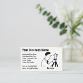 Surveyor Services Cartoon Visitekaartje (Staand voorkant)