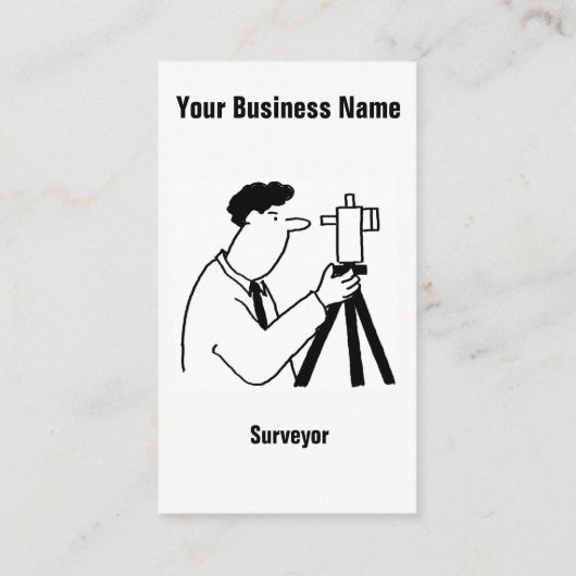 Surveyor Services Cartoon Visitekaartje (Achterkant)