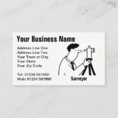 Surveyor Services Cartoon Visitekaartje (Voorkant)