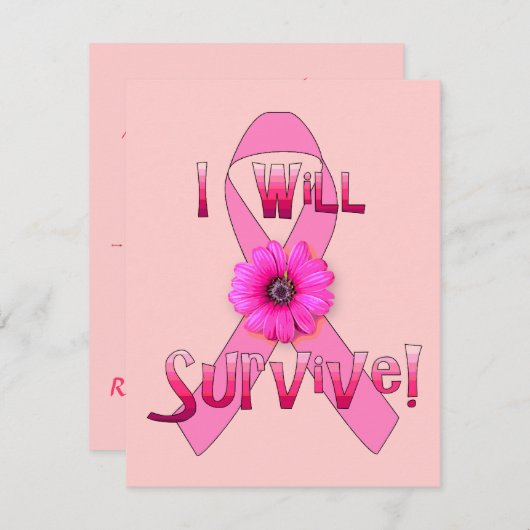 Survieve borstkanker kaart (Voorkant / Achterkant)