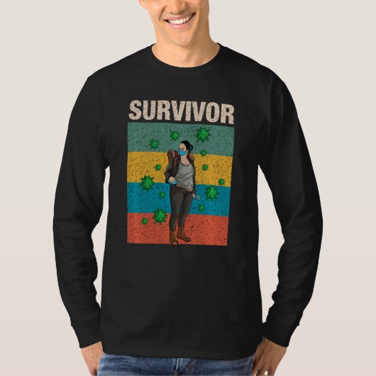 Survivalist Apocalypse Face Mask Prepper T-shirt (Voorkant)