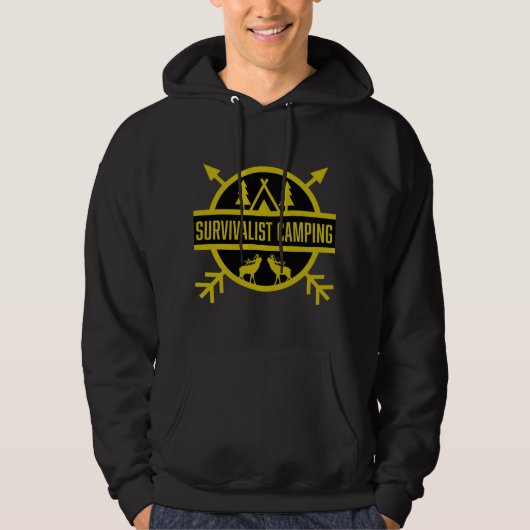 Survivalist Camping Bushcraft Hoodie (Voorkant)