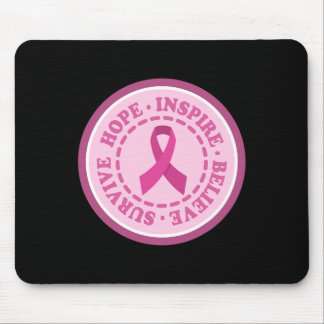 SURVIVE HOPE INSPIRE Wereldkankerdag Gift Pink Ri Muismat