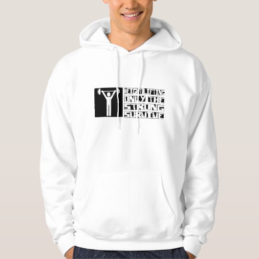 Survive op hoogte-hefvermogen hoodie (Voorkant)
