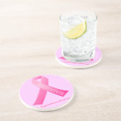 SURVIVE roze lint Zandsteen Onderzetter (Zijkant)