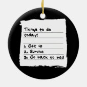 Survive Today Ornament (Achterkant)