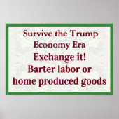 Survive Trump Economy Exhange It Poster (Voorkant)