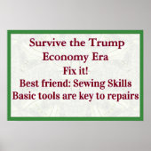 Survive Trump Economy Fix It Poster (Voorkant)