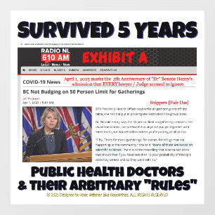 Survived 5 Years beroemd gemaakt door RoseWrites W Raamsticker