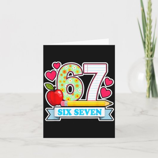 Survived 67 Days Of School Shirt Teachers Student  Kaart (Voorkant)