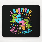 Survived 67 Days Of School T-rexes Funny Six Seven Muismat (Voorkant)