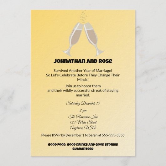 Survived another Year of Marriage Kaart (Voorkant)