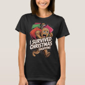Survived Christmas Shopping T-shirt (Voorkant)
