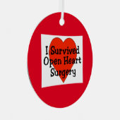 Survived Heart Surgery Metal Ornament (Voorkant Rechts)