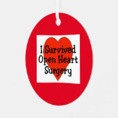 Survived Heart Surgery Metal Ornament (Voorkant links)