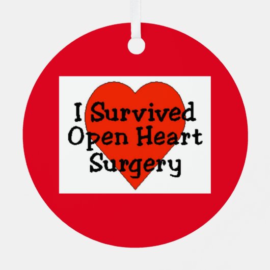 Survived Heart Surgery Metal Ornament (Achterkant)