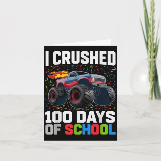 Survived I Crushed 100 Days School Monster 1st Gra Kaart (Voorkant)