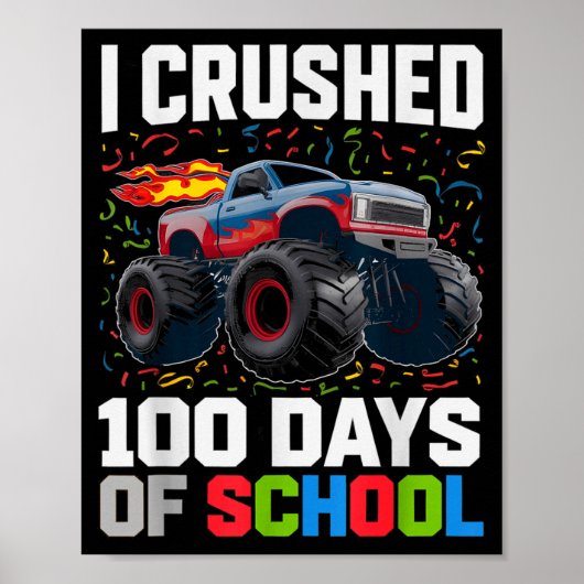 Survived I Crushed 100 Days School Monster 1st Gra Poster (Voorkant)