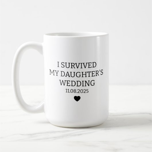 Survived My Daughter's Wedding Mug Gift for Mother Koffiemok (Links)