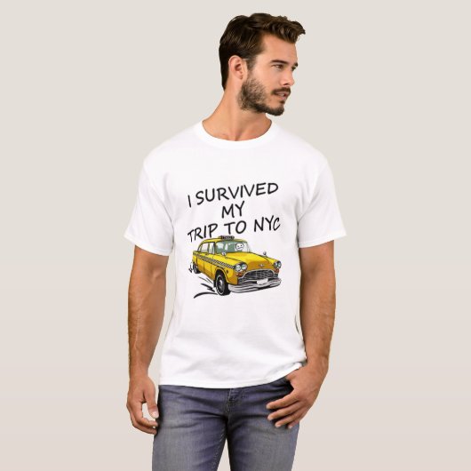 Survived Trip NYC Funny T-Shirt (Voorkant volledig)