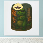 Surviving 2025: Dino Style Canvas Afdruk (Insitu (Houten vloer))