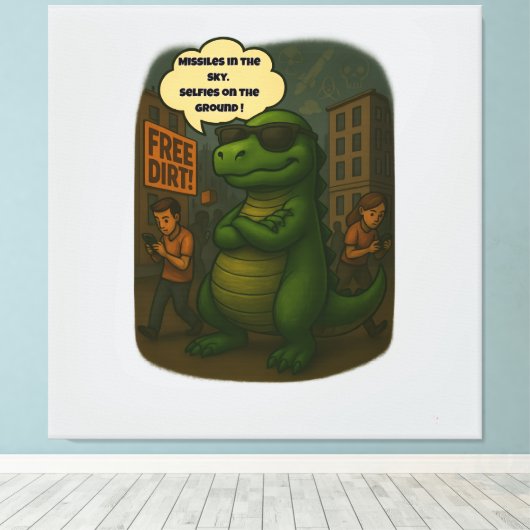 Surviving 2025: Dino Style Canvas Afdruk (Insitu (Houten vloer))