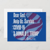 Surviving Covid-19 & Donald Trump Briefkaart (Voorkant / Achterkant)