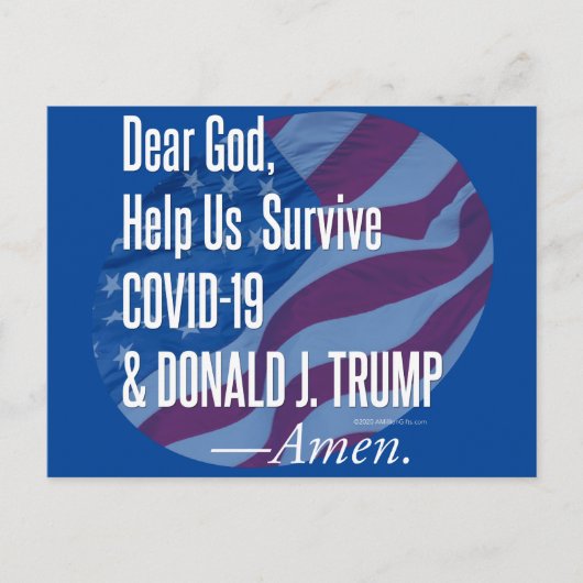 Surviving Covid-19 & Donald Trump Briefkaart (Voorkant)