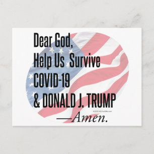 Surviving Covid-19 & Donald Trump. Briefkaart