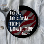 Surviving Covid-19 & Donald Trump Ronde Button 6,0 Cm (In situ)
