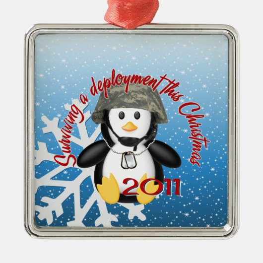Surviving Deployment 2011 Penguin Metalen Ornament (Voorkant)