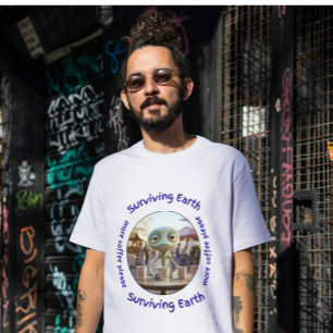 Surviving Earth Alien Coffee drink T-shirt