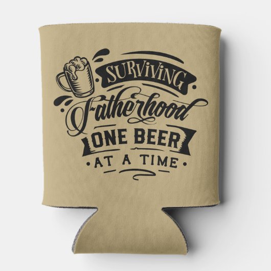 Surviving Fatherhood Een Bier per Tijd Blikjeskoeler (Achterkant)