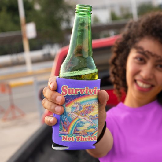 Surviving Not Thriving – Rainbow Unicorn Blikjeskoeler