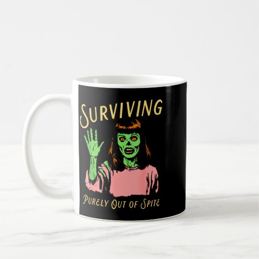 Surviving Purely Out Of Ste Retro Zombie Halloween Koffiemok (Links)