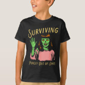 Surviving Purely Out Of Ste Retro Zombie Halloween T-shirt (Voorkant)