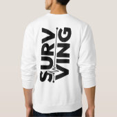 Surviving T-Shirt | Bold Minimal Dry Humor Typogra (Achterkant)